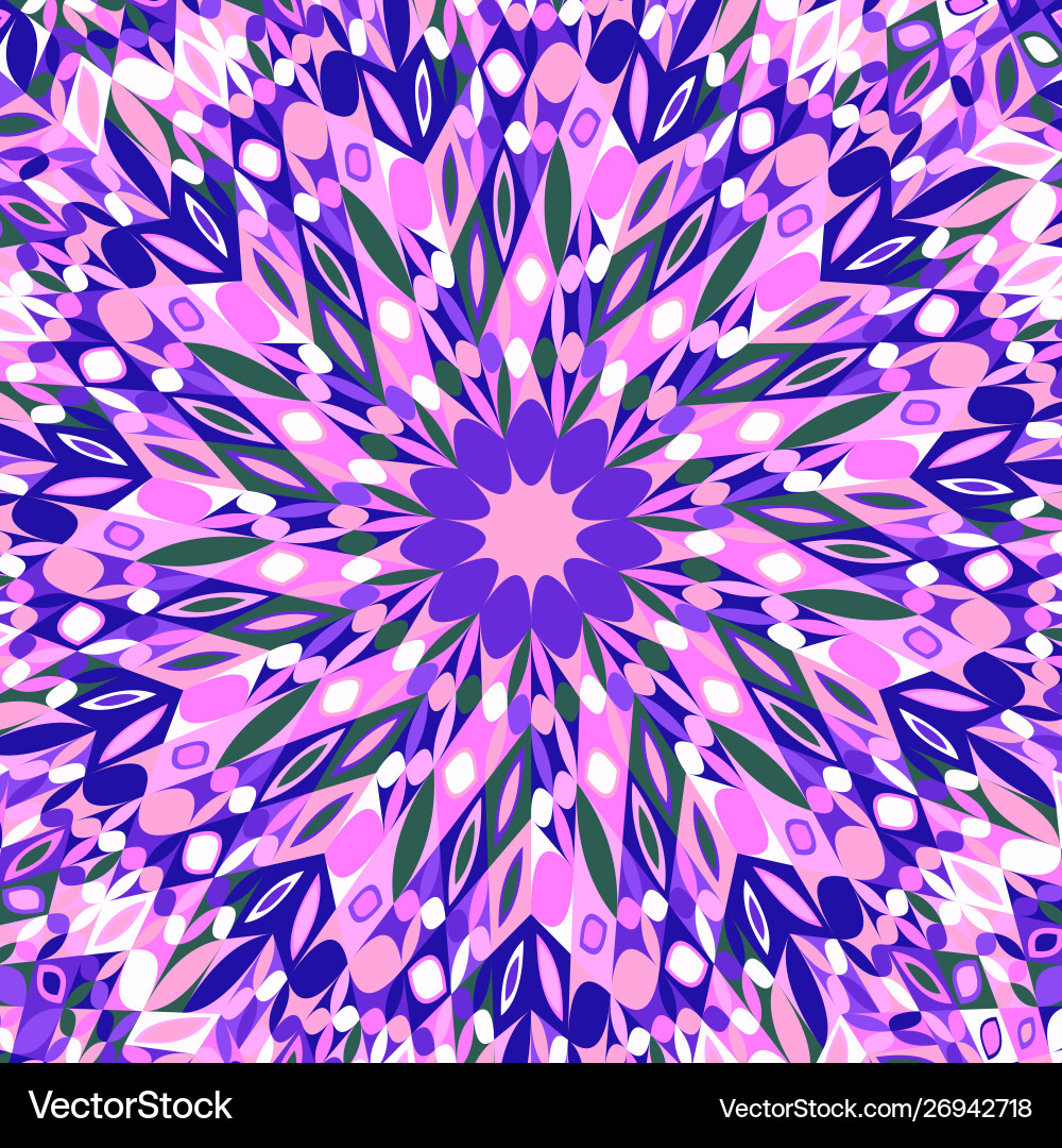 Colorful dynamic abstract circular tile pattern vector image