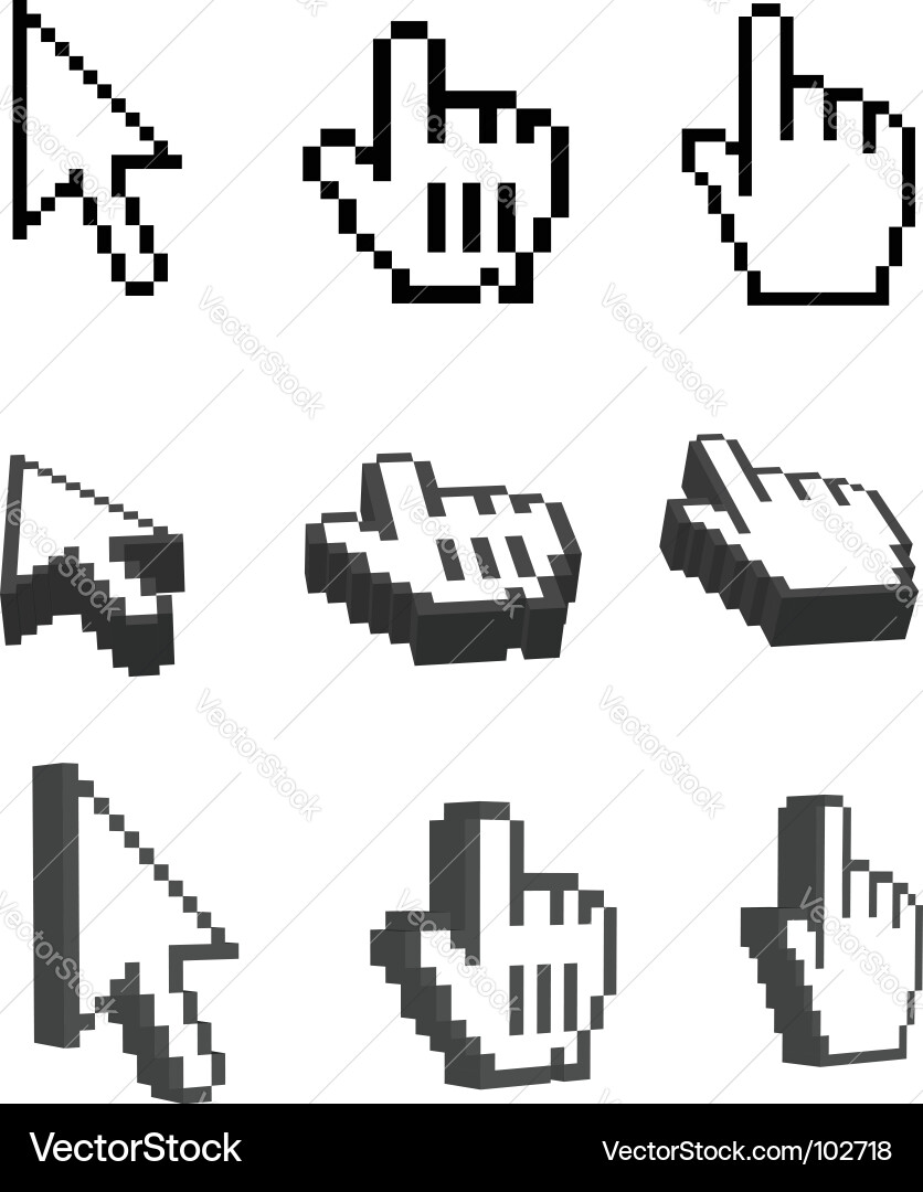 Cursor Icons vector image