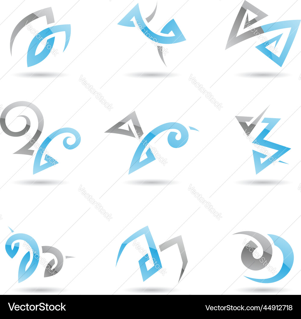 Icon of swirly and curly abstract lines Icon of swirly and curly abstract lines vector image