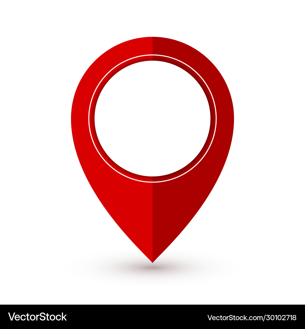 Map pointer icon in flat style navigator symbol Map pointer icon in flat style navigator symbol vector image