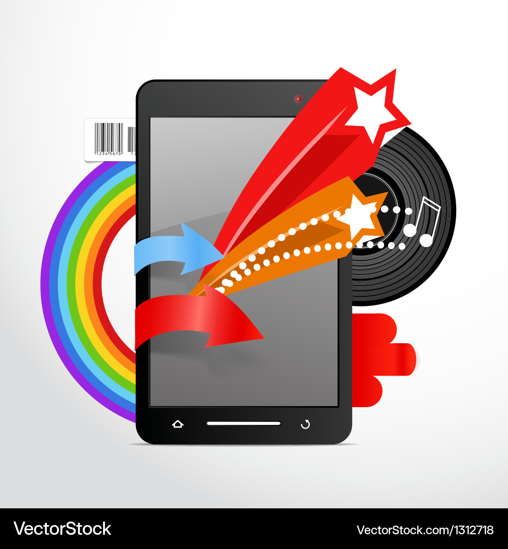 Modern gadget with extended functions vector image