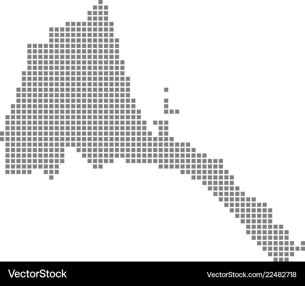 Pixel map of eritrea dotted Pixel map of eritrea dotted vector image