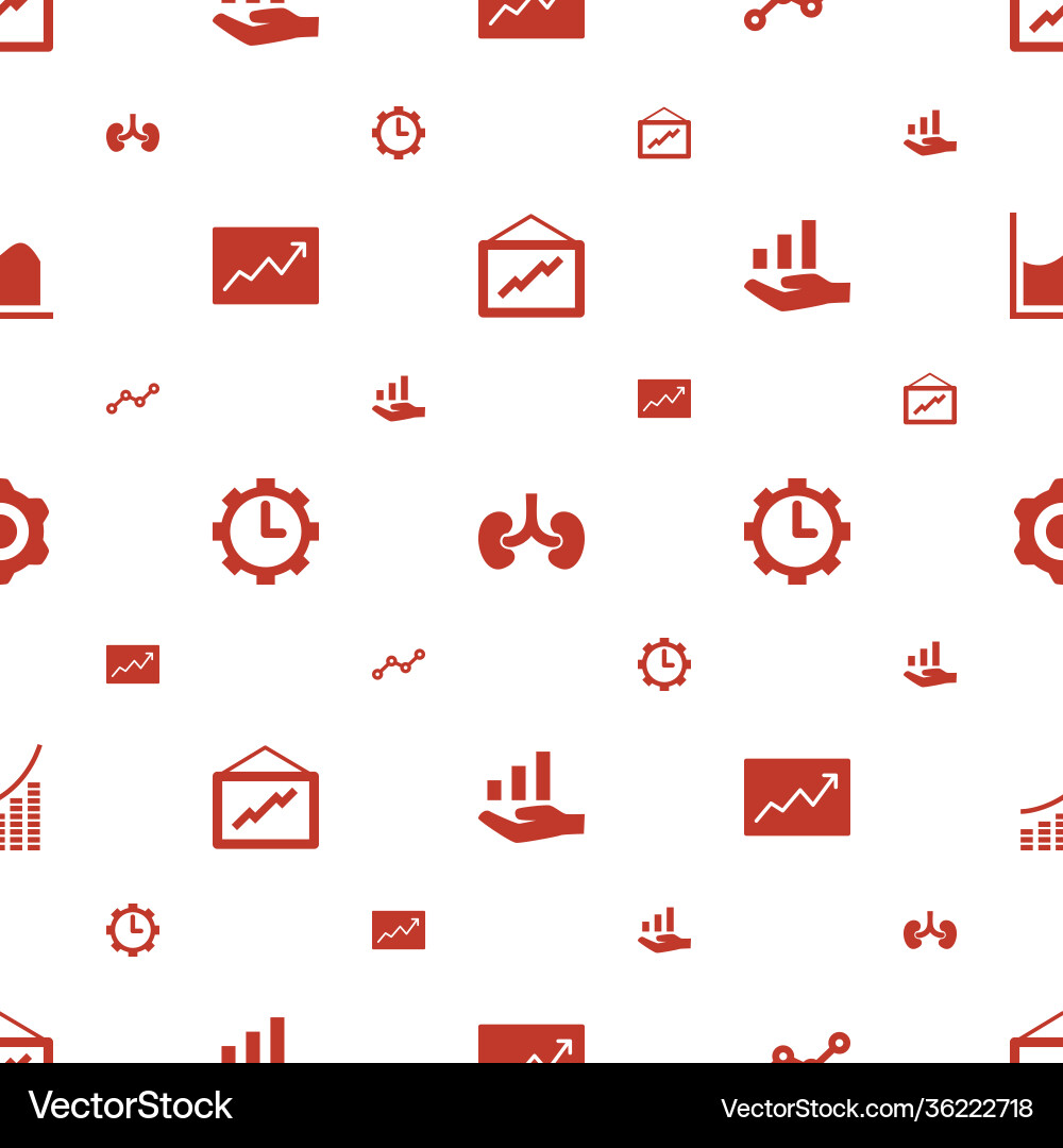 Progress icons pattern seamless white background vector image