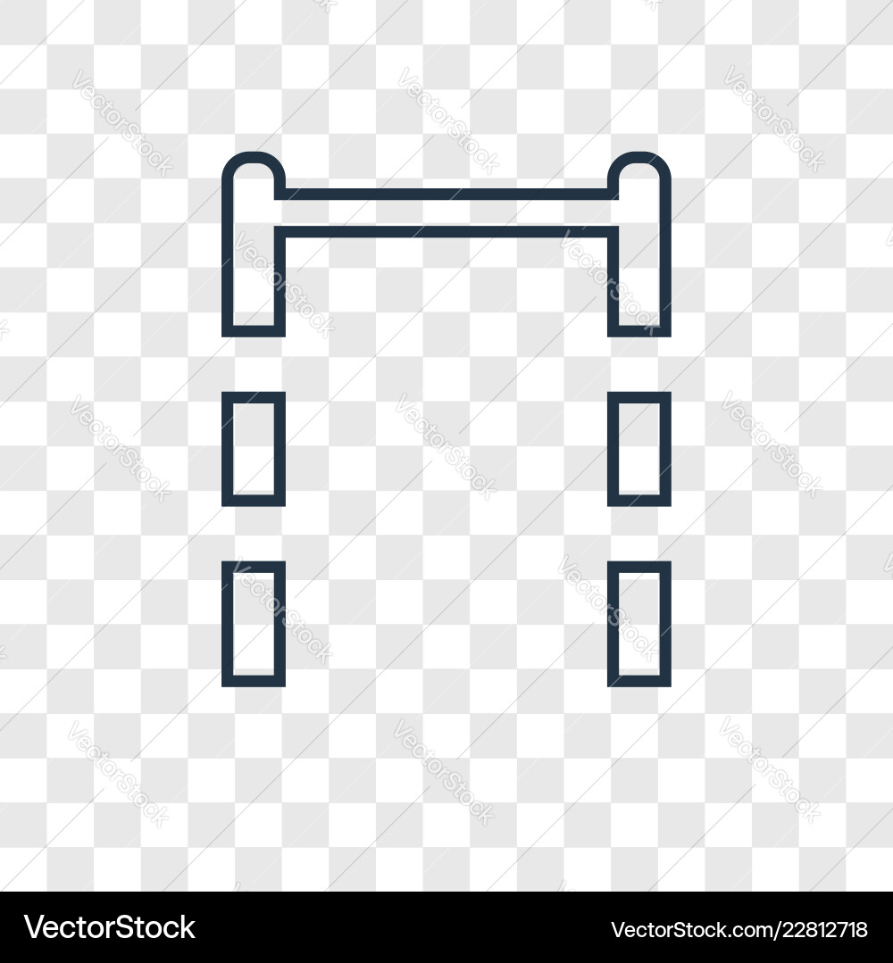 Pull up bar concept linear icon isolated Pull up bar concept linear icon isolated vector image