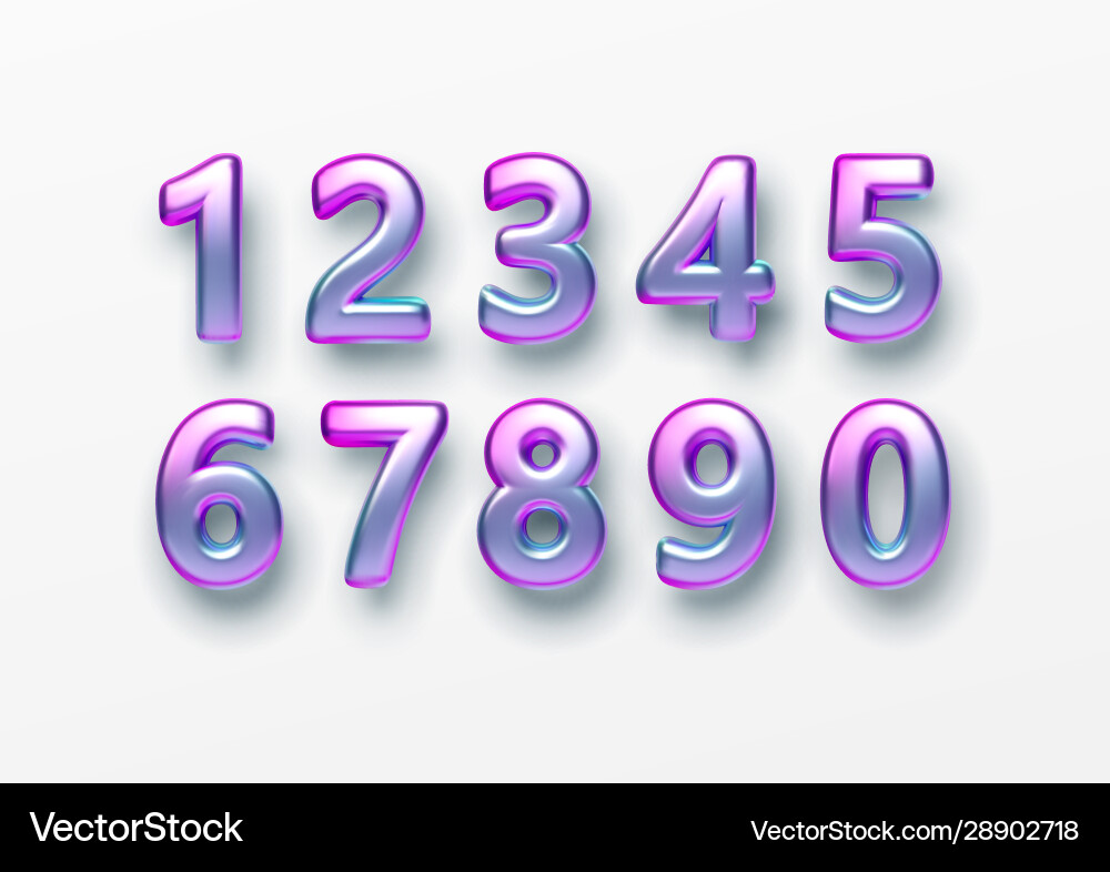 Realistic 3d golden font color rainbow holographic Realistic 3d golden font color rainbow holographic vector image
