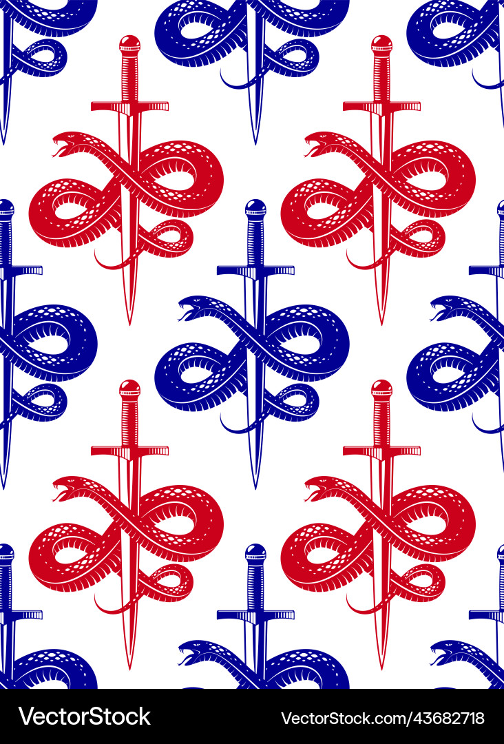 Repeat snakes seamless pattern tiling endless Repeat snakes seamless pattern tiling endless vector image
