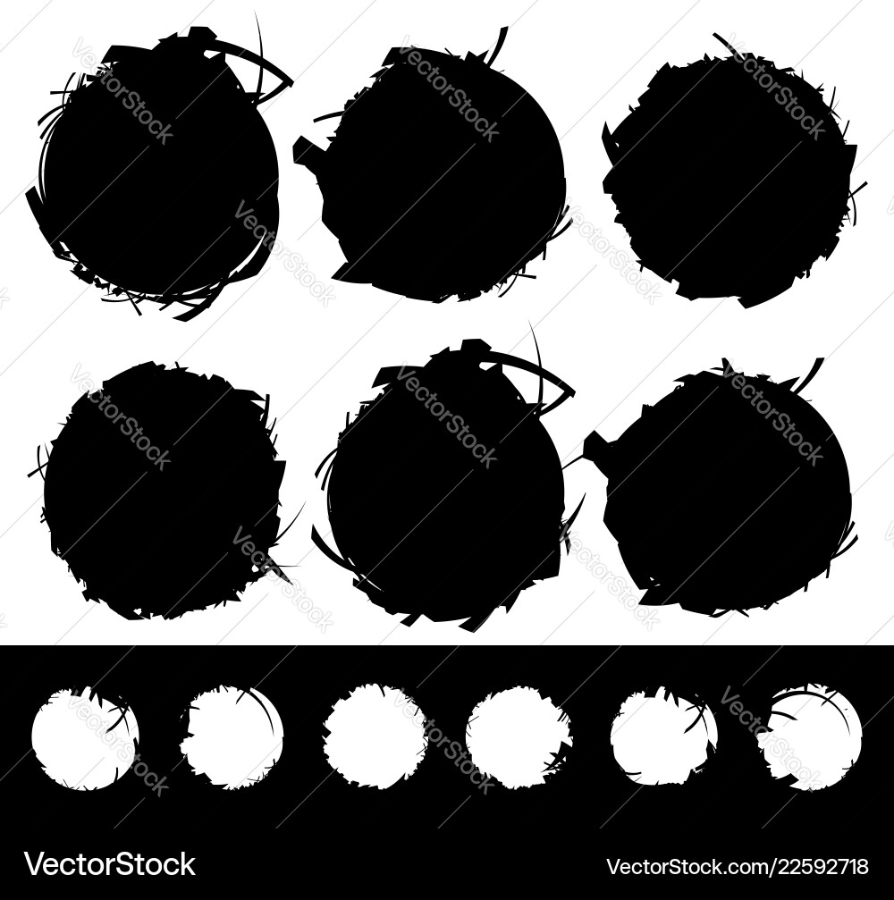 Set of textured rough and grungy elements Set of textured rough and grungy elements vector image