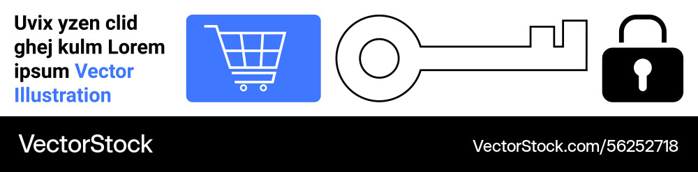 Smart e-commerce shopping key access and secure Vector Image