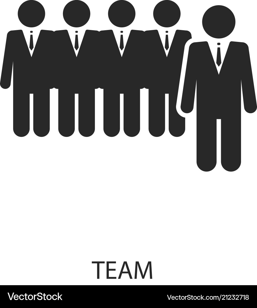 Team icon line style design ui Team icon line style design ui vector image