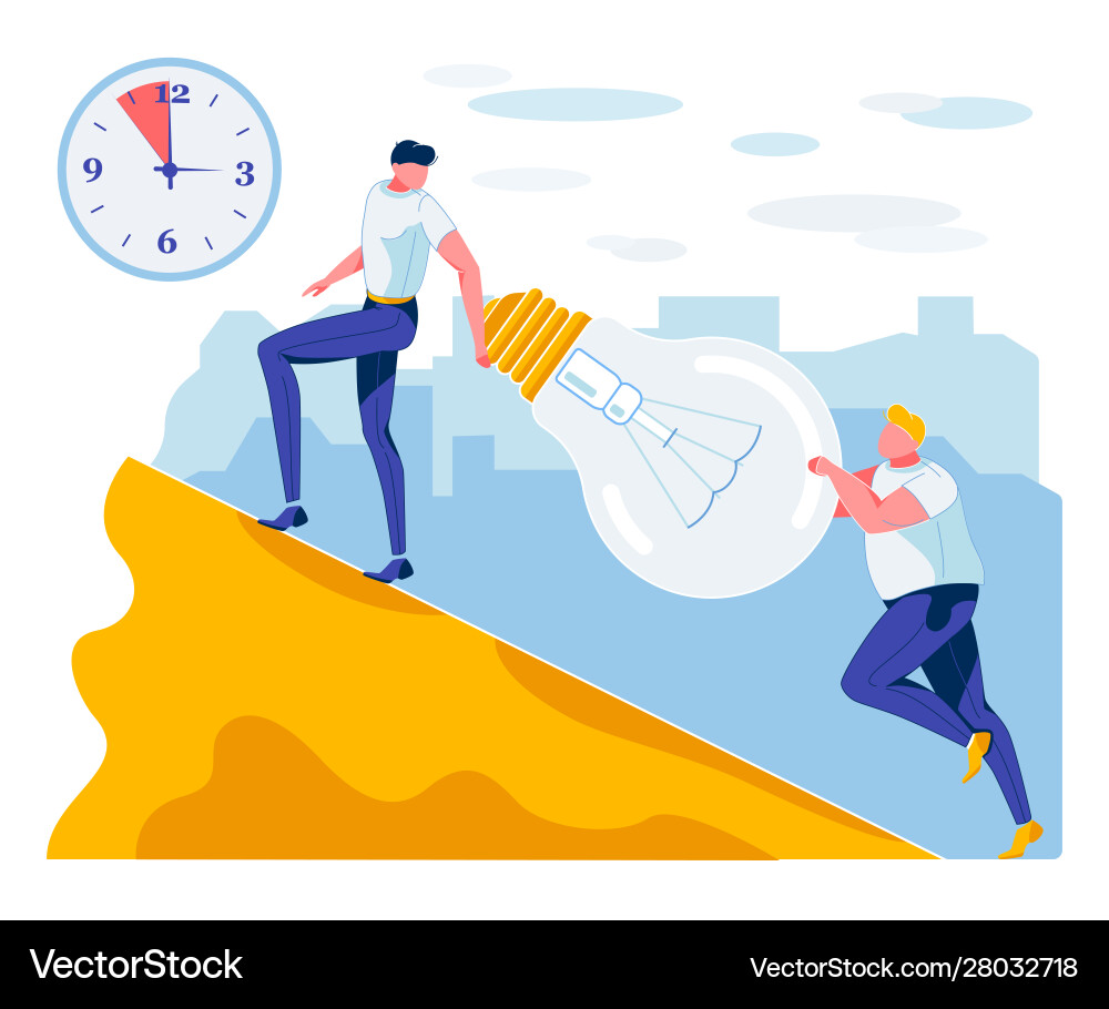Time Management & Idea Growth Vector Image