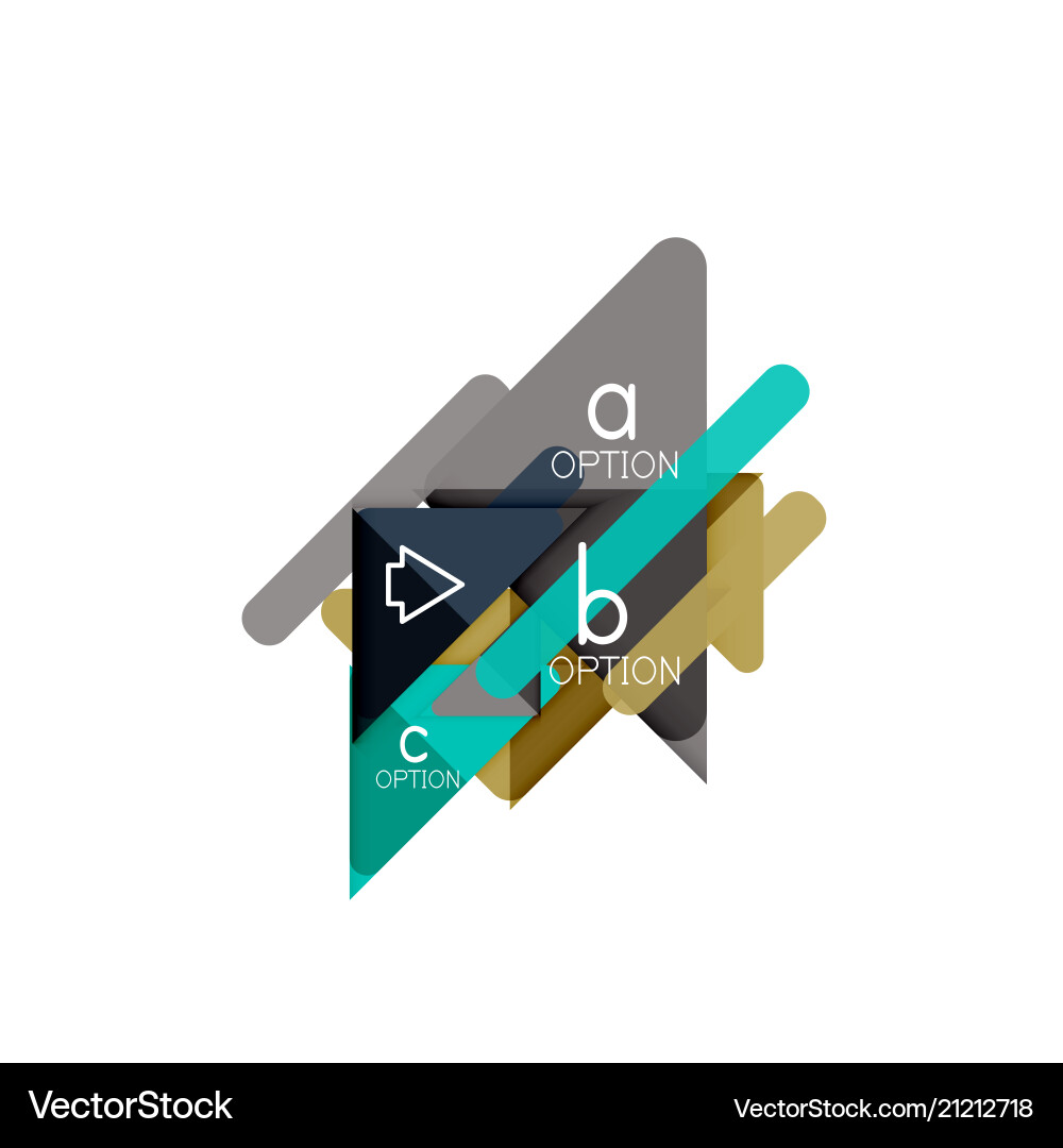 Triangle data visualization design option Triangle data visualization design option vector image