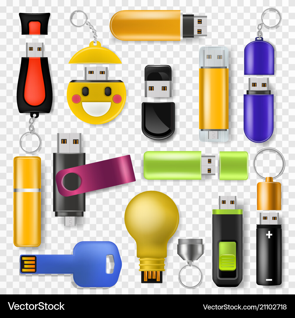 Usb flash drive memory storage and digital Usb flash drive memory storage and digital Vector Image