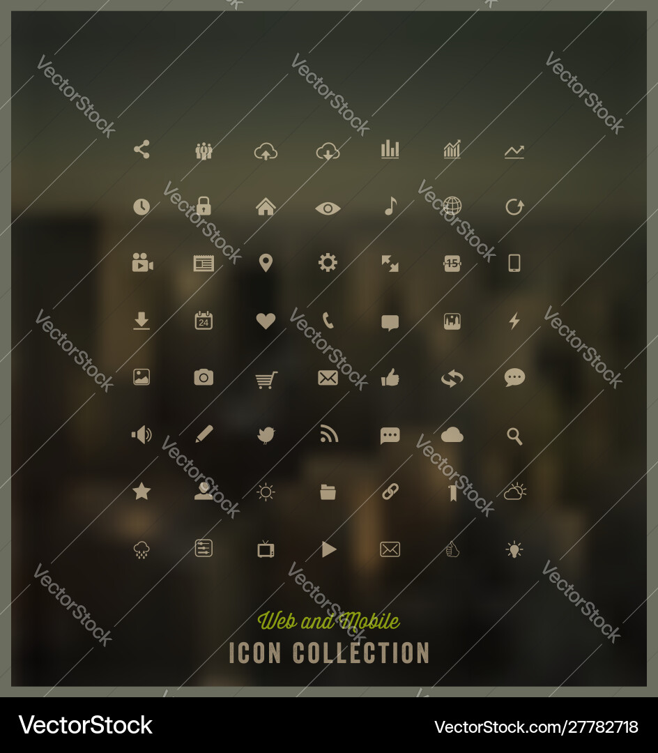 Web and mobile icon collection Vector Image