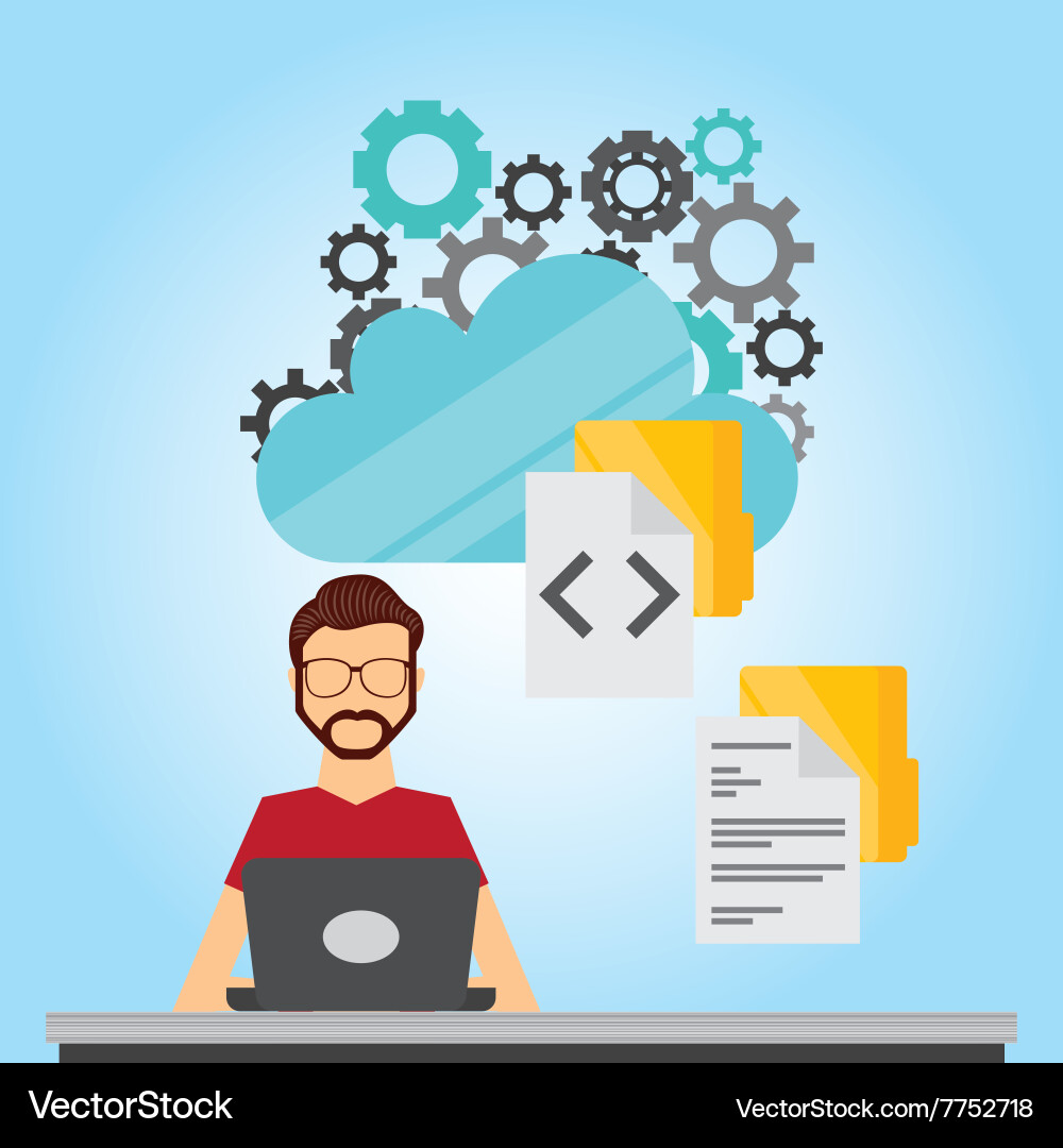 Web hosting design vector image