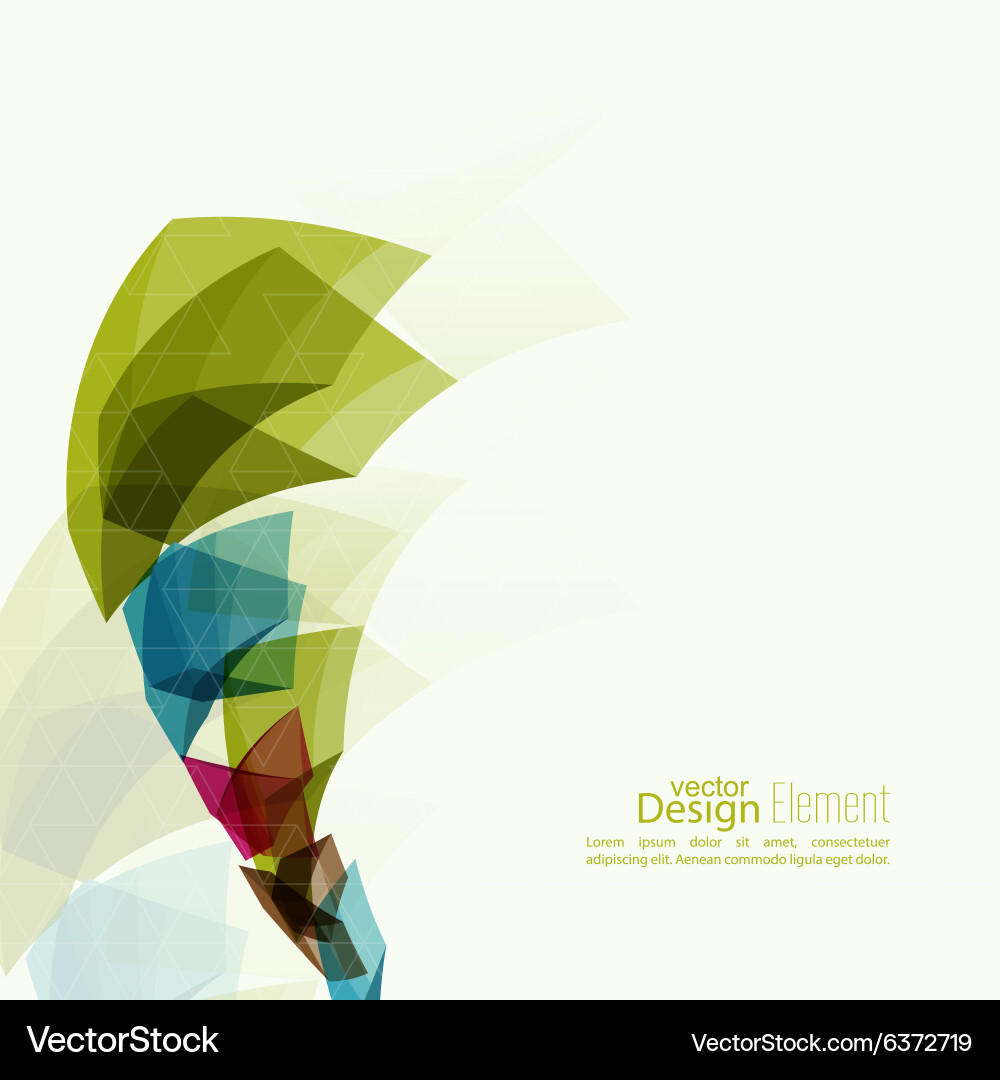 Angular geometric color shape vector image