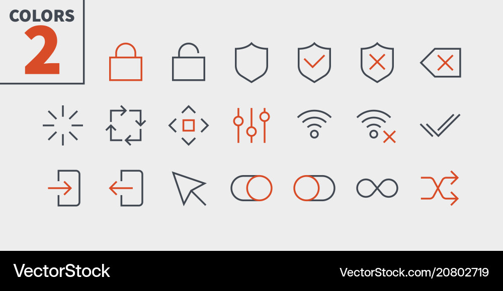 Control ui pixel perfect well-crafted thin Control ui pixel perfect well-crafted thin vector image