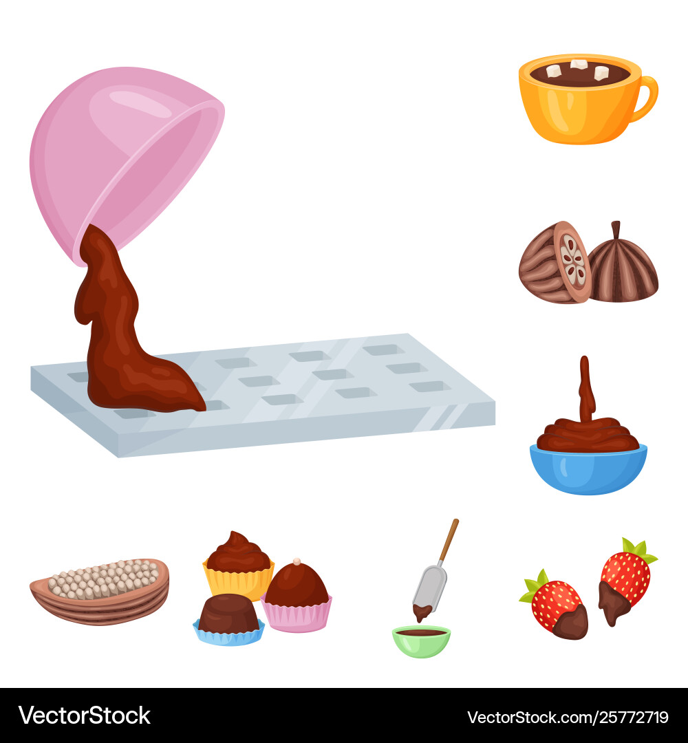 Design cocoa and beans logo set Design cocoa and beans logo set Vector Image