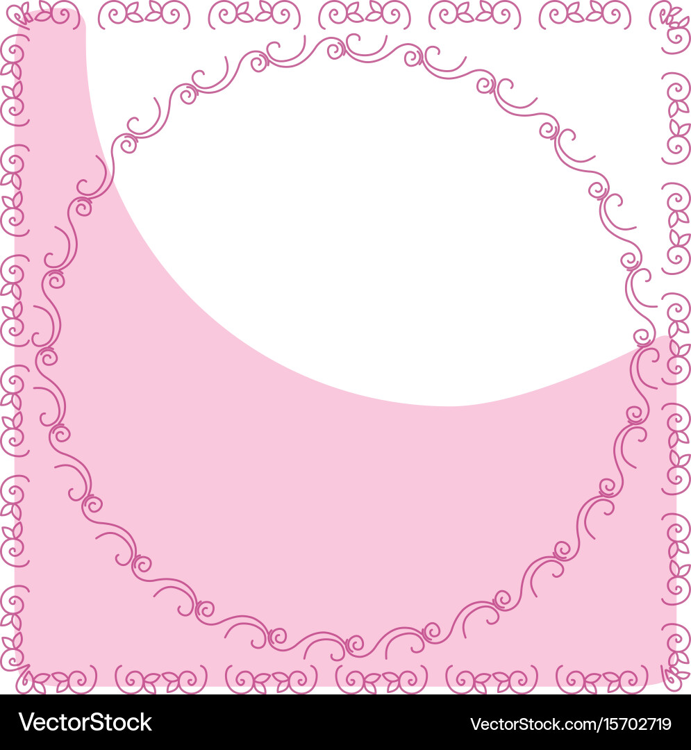 Elegant victorian with square shape frame vector image