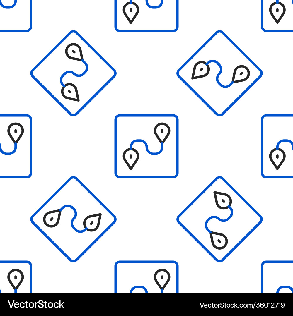 Line route location icon isolated seamless pattern vector image