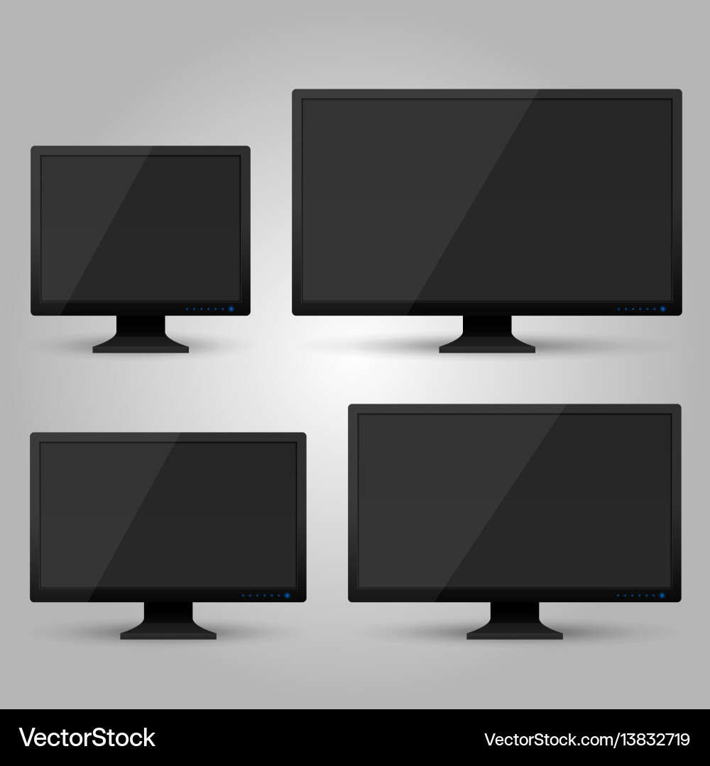 Multiple Monitor Sizes vector image