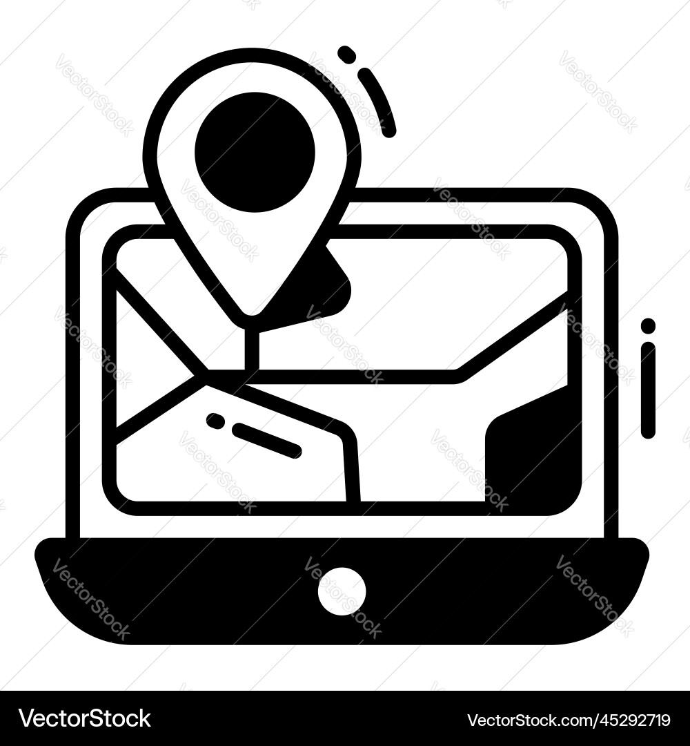 Navigation technology icon related map location Vector Image