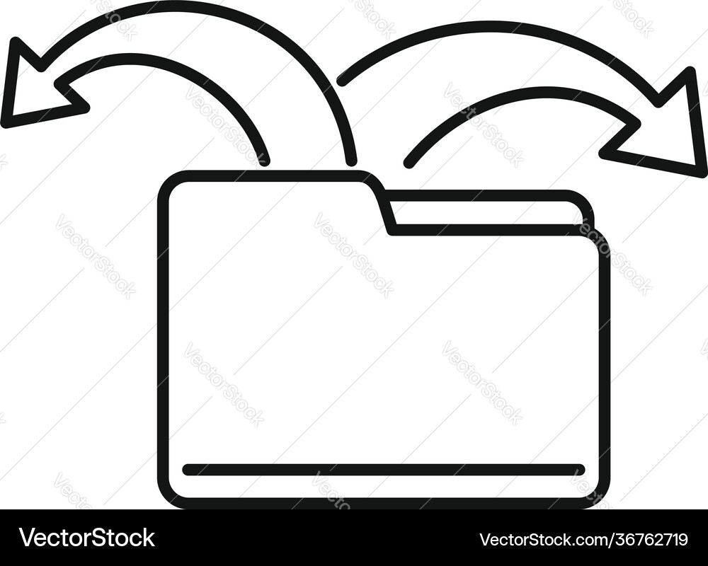 Restructure file icon outline style Restructure file icon outline style vector image