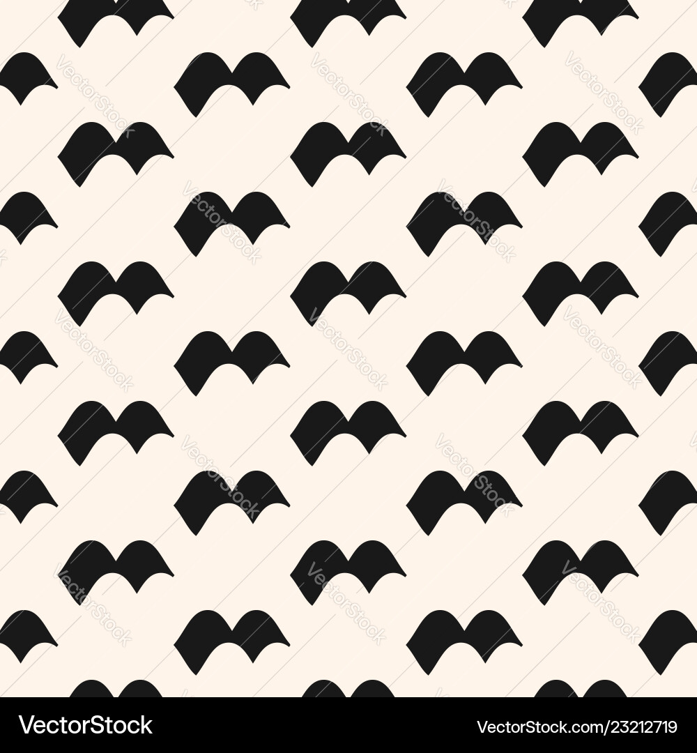 Seamless pattern with waves monochrome texture Seamless pattern with waves monochrome texture vector image