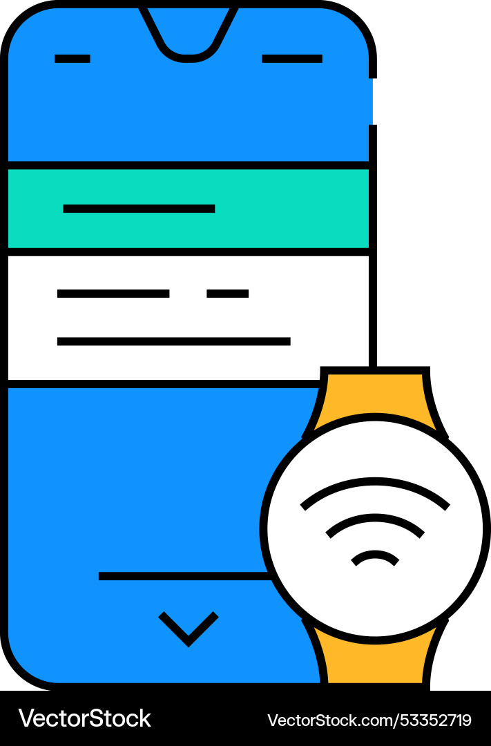 Smart device tech enthusiast icon color Vector Image