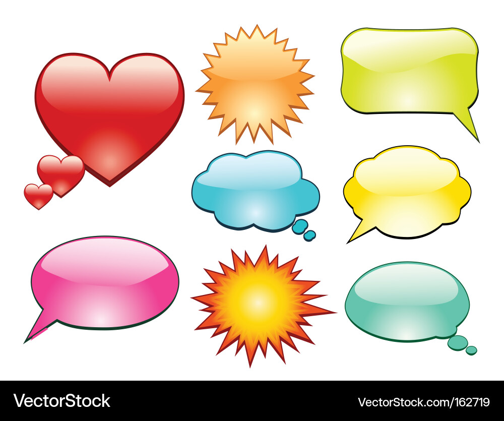 Speech Bubbles Collection Vector Image