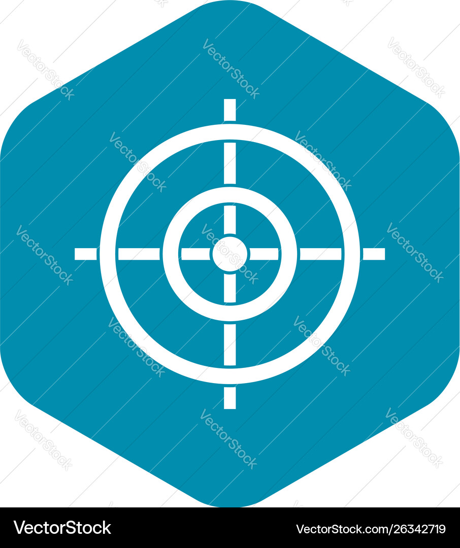 Target icon simple style Vector Image