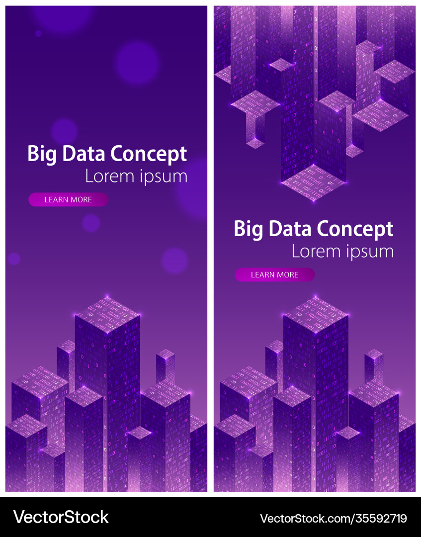 Technology background big data concept binary Technology background big data concept binary vector image