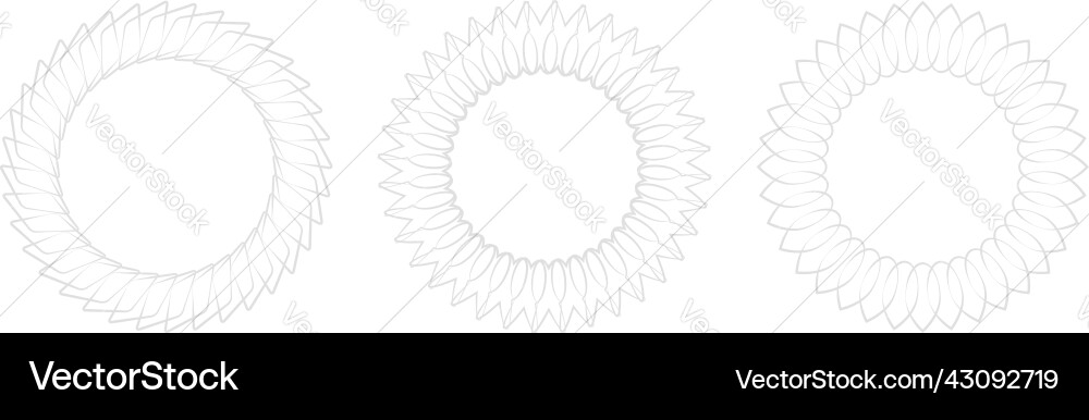 Thin line round circular mandala motif pattern Thin line round circular mandala motif pattern vector image