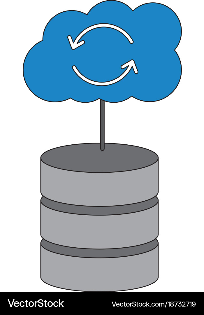 Web hosting server with internet cloud storage Vector Image