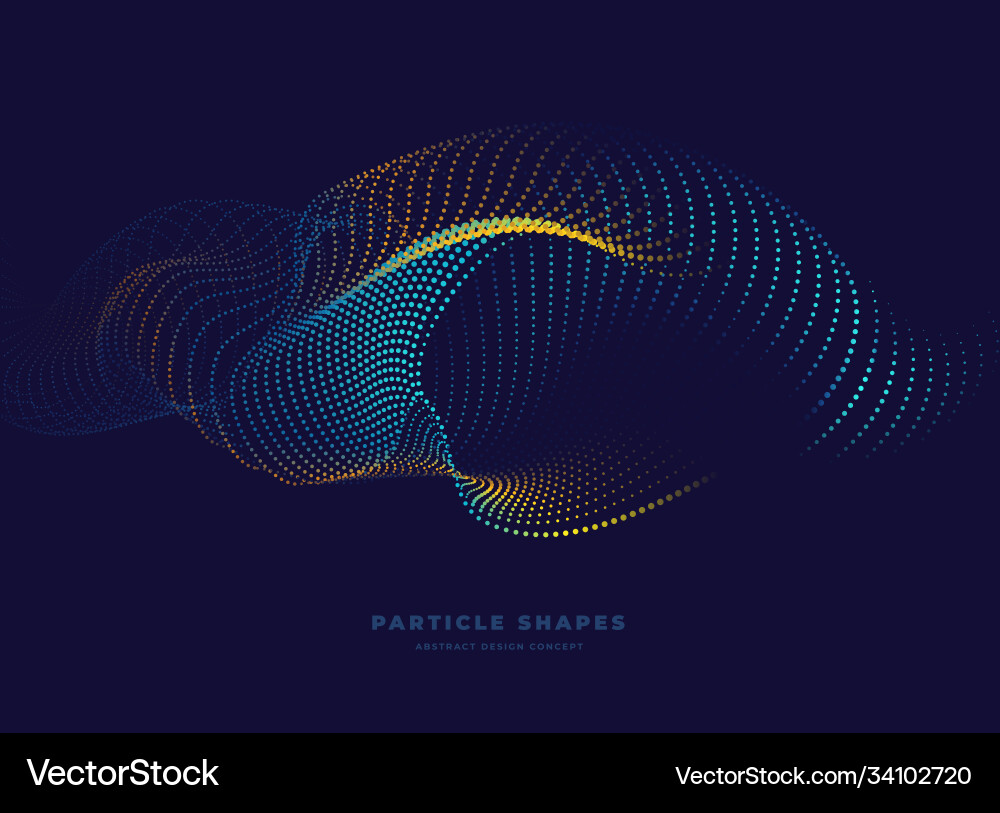 Abstract particle bulky wave Vector Image