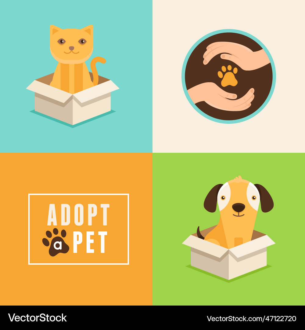 Adopt a pet Adopt a pet vector image