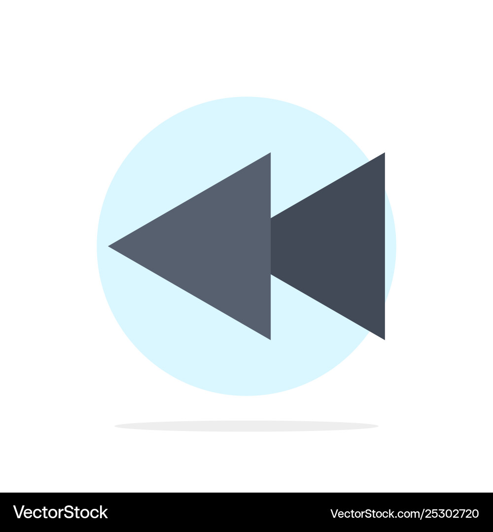 Arrow back reverse rewind abstract circle Arrow back reverse rewind abstract circle vector image