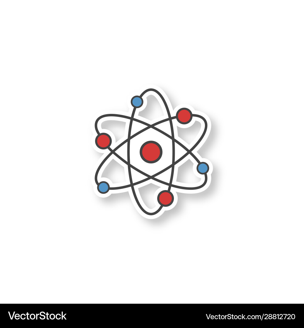 Atom structure patch Atom structure patch Vector Image