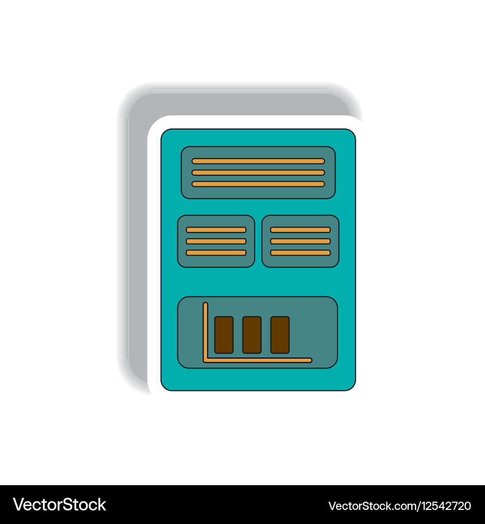 Bar graph statistic report vector image