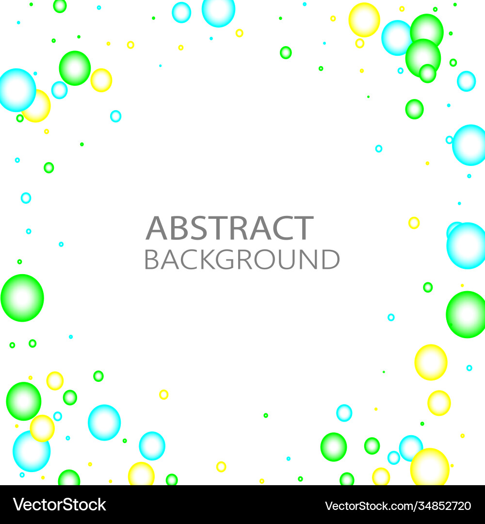 Bubbles circle dots unique color bright Bubbles circle dots unique color bright Vector Image