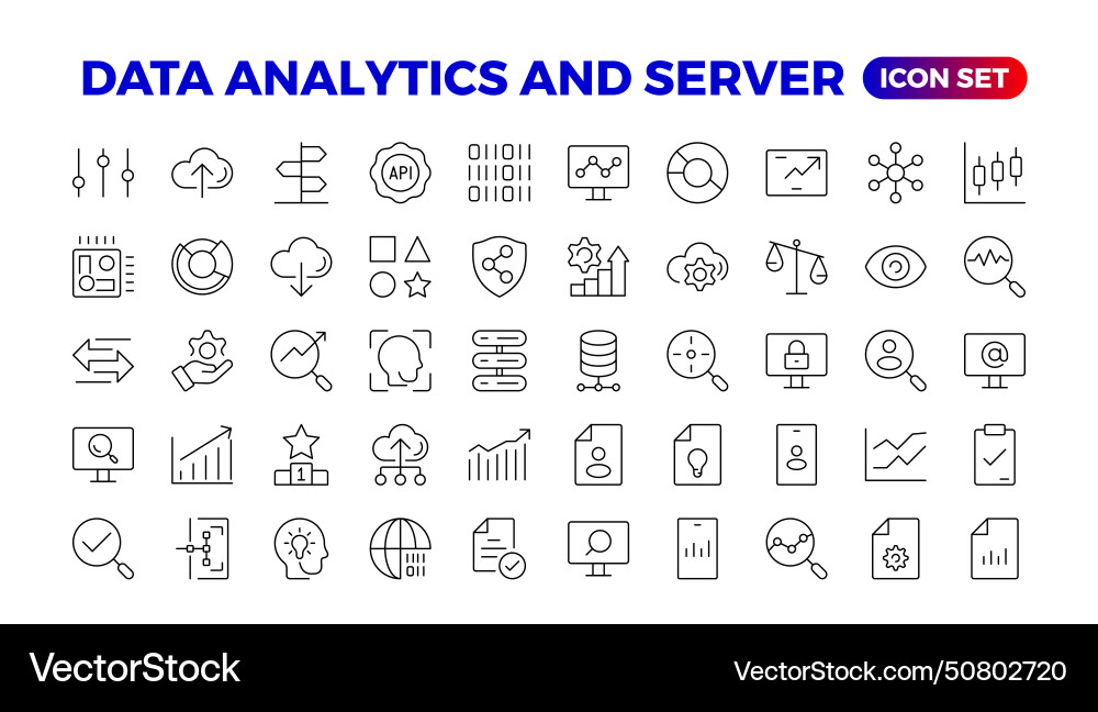 Data analysis statistics analytics - minimal Data analysis statistics analytics - minimal vector image