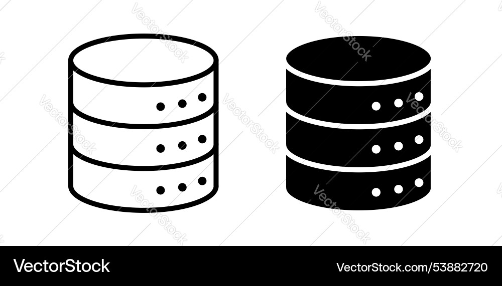 Database icon set vector image