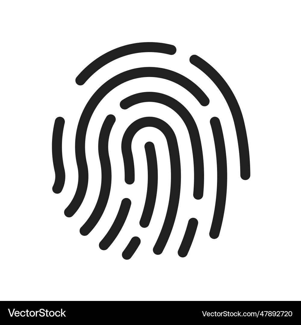 Fingerprint icon signature concept for password Fingerprint icon signature concept for password vector image