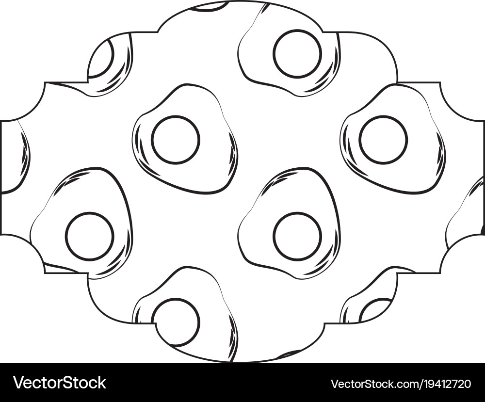 Frame with eggs pattern background Vector Image