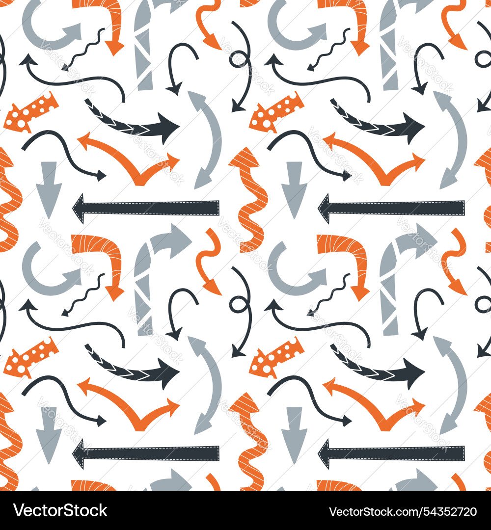 Funny seamless pattern with arrows and pointers Funny seamless pattern with arrows and pointers vector image