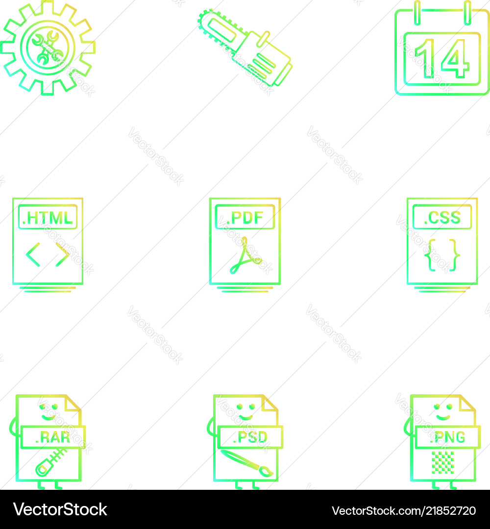 Gear cutter calender html file pdf css Vector Image