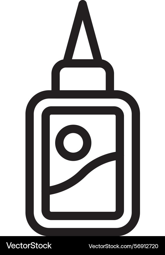 Glue linear style icon design Vector Image