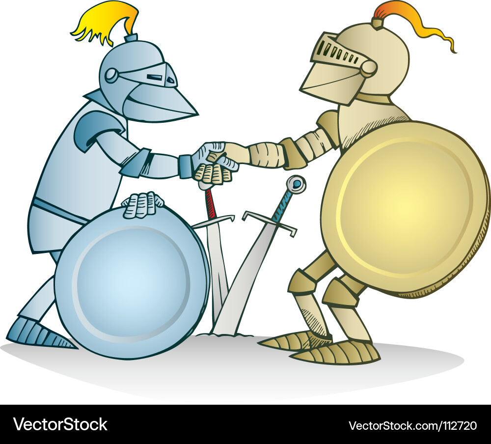 Knightly Pact Vector Image