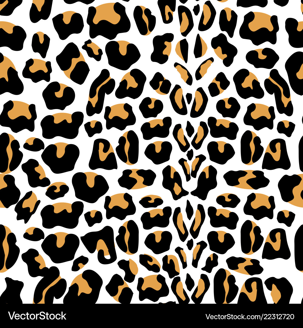 Leopard Print Seamless Pattern vector image