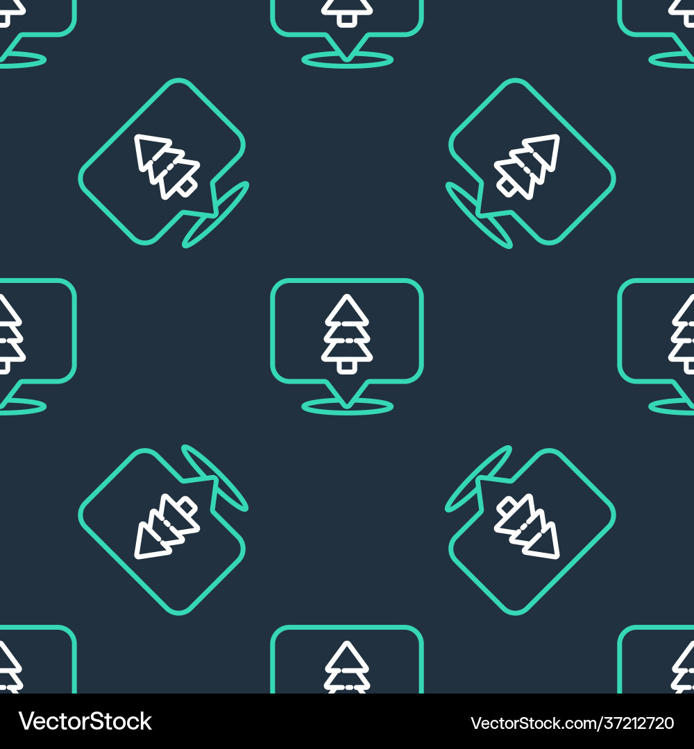 Line location forest on a map icon isolated Line location forest on a map icon isolated vector image