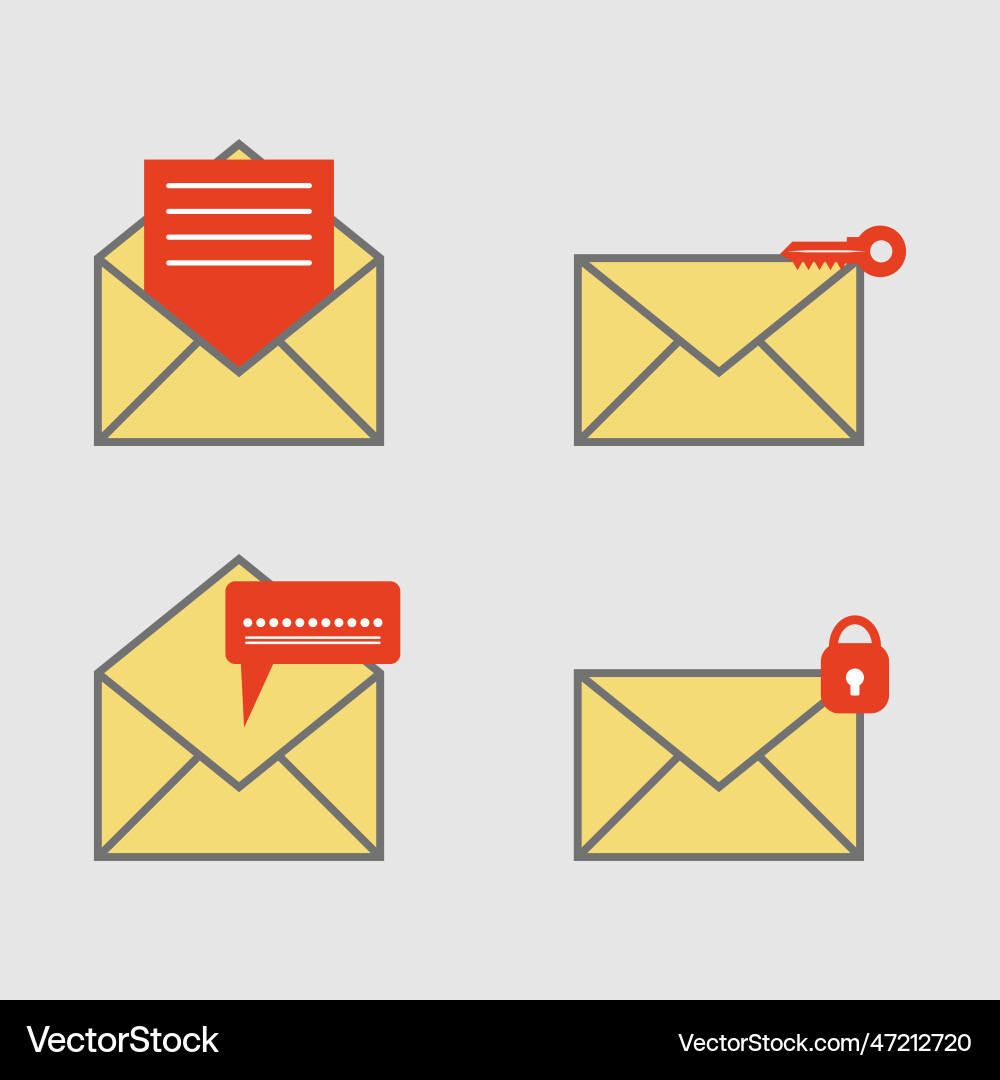 Mail iconnew email notificationsimple design style Mail iconnew email notificationsimple design style Vector Image